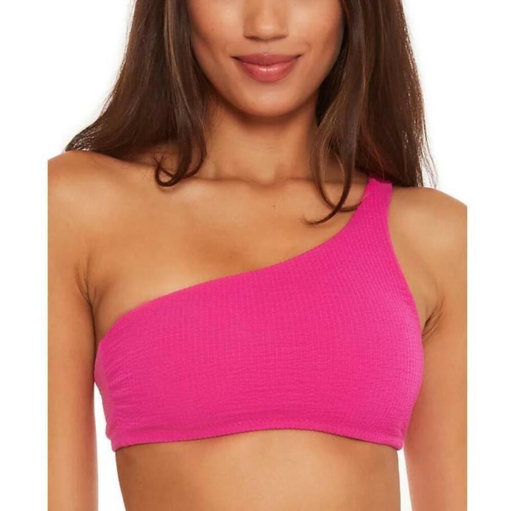 Becca Women's Pink Virtue Asymmetrical Swim Top L NWT